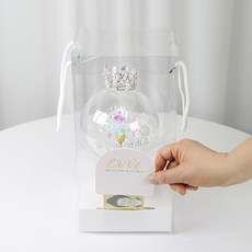 LED 레터링 꽃풍선 반전 용돈박스 용돈케이크, 홀로그램 카네이션, 1개