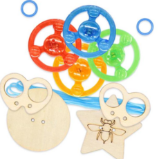 끈팽이 끈팽이놀이 실팽이놀이 팽이만들기, 끈팽이-(별)