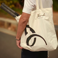 網球運動托特包，帆布材質，大容量設計，輕巧耐用，簡約時尚, 米色, 1個