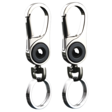 어브레스 자동차 키링 열쇠고리 차량 키링 걸이, 실버, 2개