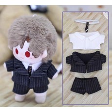 모카돌 10cm 20cm 솜인형 옷 젠틀 정장, 블랙, 1개
