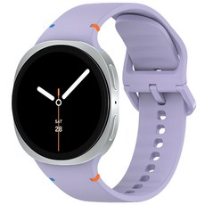 갤럭시워치8/8클래식 호환 실리콘 스트랩 스포츠 밴드 40mm 44mm 46mm, 공식 퍼플