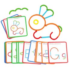 木質拼圖遊戲盒120顆積木40道題 - 創意棒棒圓環蒙氏教學幼兒益智桌遊, 多色, 1個, 120 棒和環