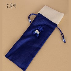 방울수저집 수저주머니 10장묶음, 2청색, 1개