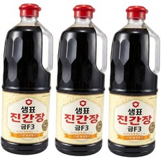 샘표 진간장 금 F3, 1.7L, 3개