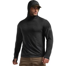 씨큐알 CQR 자외선차단 쿨링 경량 퀵드라이 긴팔 풀커버 후드 티셔츠