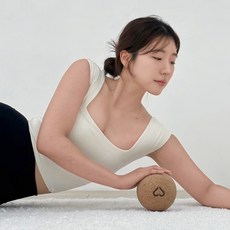 [셀룰라이트 전용] 더라파 코르크 마사지볼 12cm, 밀키브라운, 1개