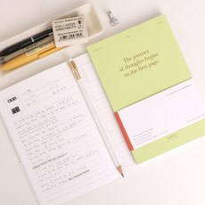 페이지너리 독서노트 독서기록장 기록노트, 1개, 올리브 페이지