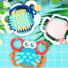 양말목 바다동물 받침대 만들기 DIY 키트 직조틀 컵받침대 업사이클링 환경교육, 흰둥가리