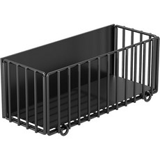 대형 자석 양념통 선반 정리함 냉장고 부착형 접이식 금속 바구니 후크 포함 주방 수납 정리, 1 Pack