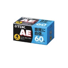 TDK 오디오 카세트 테이프 AE 60분 4권 팩 AE-60X4G, 상세페이지 참조, 상세페이지 참조
