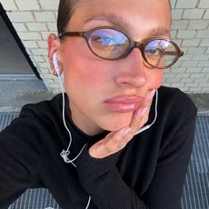 콘오벌 긱시크 뿔테안경 심플한 오벌안경테