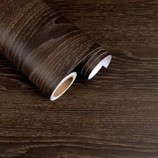 FANCYEASY 39.9cm x 1.2cm(15.7 478인치) 두께의 브라운 우드 그레인 접촉 용지 자체 접착 목재 벽지 벗겨서 붙이는 조리대 방수 빈티지 나무 룩 비닐 랩