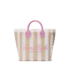 MC2세인트바스 베니티 스트라이프 프린지 토트 백