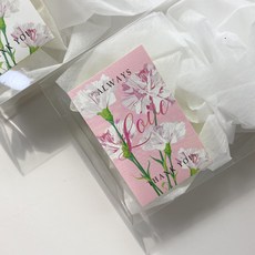 [노씨네인쇄소] 무드러브 / 카네이션스티커 / 가정의달스티커, 사각스티커, 핑크, 50매