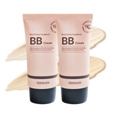 코코앤코 래디언스 에센스 물광 비비크림 SPF50+PA++++ 부드러운발림 세련된커버피부 회복/진정, 21호라이트베이지, 2개, 50ml