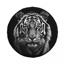 자동차 블랙 애니멀 페이스 스페어 타이어 커버 휠 소프트 트레일러 핏, 1. 1, B. 16 inch