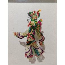 手工精品牛皮皮影雕刻 手工上色 高23cm 非遺, 如圖所示, 1個