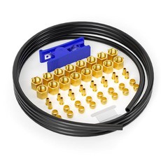 GASHER 38.1cm(15인치) 공기 압축기 언로더 튜브 키트 10개 1cm(3/8인치) 슬리브 페룰 압축 인서트 및 압축 너트 포함, 118" Tube 49PCS