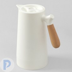 화이트 1L 보온 주전자 식당용물병 보온포트 내열유리주전자