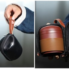 宜興紫砂快客杯便攜式旅行創意帶過濾茶杯禮品刻字logo, 1個, 快客杯（套裝）送專用皮套, 快客杯（套裝）