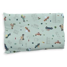 QSHION 天絲兒童涼感枕套 嬰幼兒枕頭套 台灣製造 親膚柔軟 無拉鏈, 城市車車 枕套（不含枕頭）