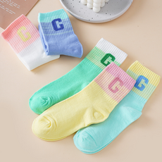 골프유단자 여성용 캐쥬얼 골프 스포츠 5종 중목양말, 1세트, 혼합색상