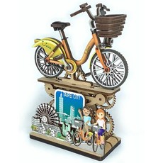 立體可動木質拼圖-微笑單車YouBike 1.0 兒童益智玩具 培養空間概念與手眼協調, 1個