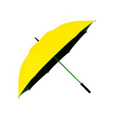 夜光高爾夫球傘，防風防雨加大傘面，舒適握柄設計, 黃色, 1個