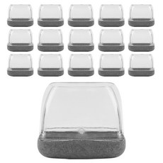 리빙유 고급형 4세대 밤토리 의자 발 커버 TPE 다리 커버, 16개, 사각 그레이