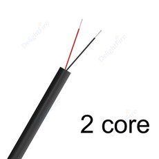 스피커 오디오 와이어 2/3/4/5/6/7/8 도체 12V LED 조명 용 전기 멀티 코어 라운드 자동차 케이블, 07 24 AWG, 04 10m, 02 2 Core-Black, 1개