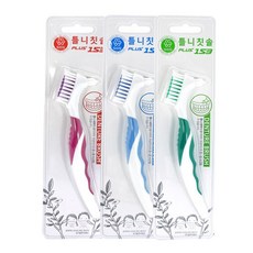 플러스153 틀니 전용칫솔 3개 (색상랜덤)