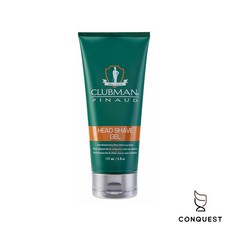 【CONQUEST】法國 Clubman Head Shave Gel 經典刮鬍凝膠 剃鬚凝膠 刮鬍膏 透明無色, 177mL, 1個