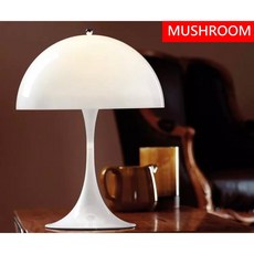 ACB照明 蘑菇觸摸充電USB小夜燈 三色調光 丹麥奶油風, 純白