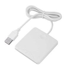 Ninfotec ATM薄型晶片讀卡機 IC讀卡機 ATM讀卡機 金融卡 自然人憑證 讀卡器, 白色, INF-IC-102, 1個