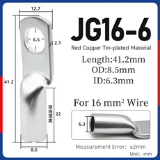 쿠쿠스토어 10/15/30PCS JG 해양 러그 터미널 MM ² 케이블 와이어 커넥터 주석 도금 전기 AWG, 03 10PCS, 10 JG1-