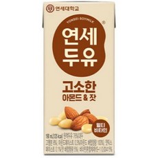 연세유업 고소한 아몬드&잣 두유, 190ml, 96개