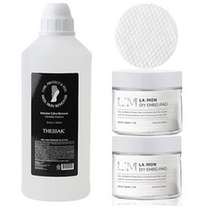 더싹 힐스킨 리무버 1000ml + 라몽 DIY 엠보 패드 140매입, 1세트