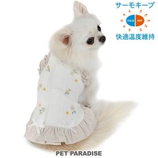 貝果貝果 日本 Pet Paradise 小黃花上開背心裙 恆溫機能衣 D9186, 1個