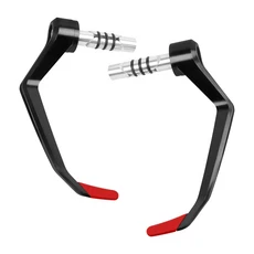 BMW 혼다 가와사키 야마하 스즈키 두카티용 범용 핸들바 그립 브레이크 클러치 레버 핸드가드 가드 보호, 01 China Mainland, 01 빨간색