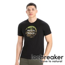 icebreaker Tech Lite II 男款羊毛圓領短袖上衣 AD150 - 黑色 0A56IQ