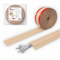 살림언니 이지컷 잘라쓰는 테이프형 케이블 정리 10m 전선 몰딩, 베이지, 1개