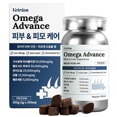 베트리온 오메가3 어드밴스 강아지 피부 영양제 가려움증 알러지 습진 아토
