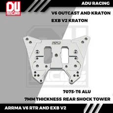 ADU 레이싱 전면 후면 충격 타워 ARRMA 6S KRATON EXB V2 및 V6 OUTCAST CNC 7075-T6 알루미늄, 02 Front
