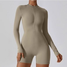 요가복 점프수트 필라테스복 올인원 바디수트, 리넨, S