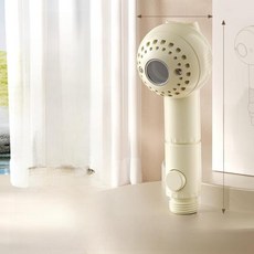 애완동물 샤워 헤드 개 목욕 스프레이 노즐 고양이 세척 도구 수도꼭지 어댑터 미용 장비 모던 싱글 아웃렛 버블 스타일, 8)밀크화이트 모델 [샤워파이프 2종세트] 펫샤워