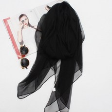 엄마 나들이 봄 스카프 봄가을 여 패션 잠사 실크
