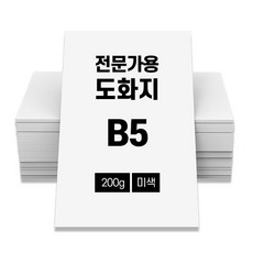 전문가용 도화지 200g 125매 미색 B5