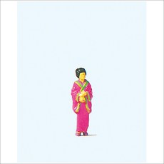 Preiser 29052 디오라마 미니어처 기모노 입은 일본 여성 사람 피규어 모형, 1개, 단품