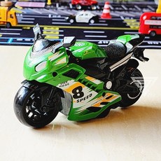 【台灣出貨】慣性仿賽摩托車玩具，哈雷重機造型，三色可選，兒童慣性摩托車, 綠色, 1個